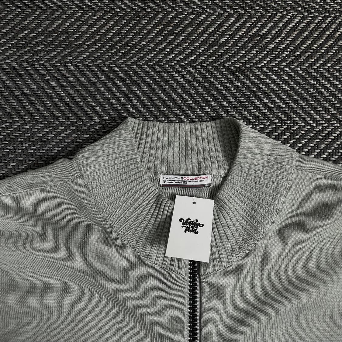 00s 후부 y2k 빅로고 올드스쿨 니트 집업o 2894 상품이미지5