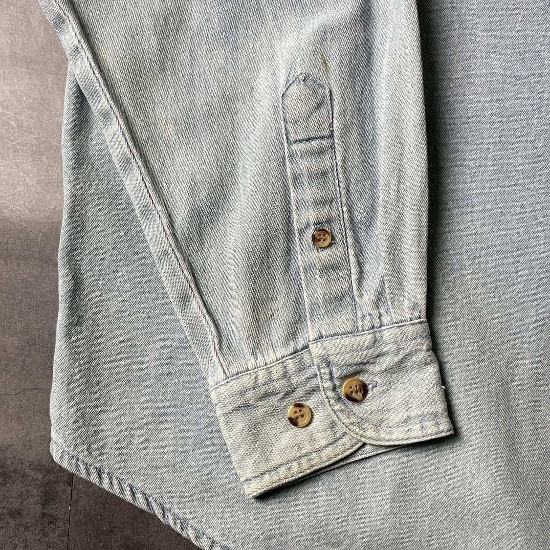 HARVARD 빈티지 라이트블루 데님 코튼셔츠 A00365 상품이미지5