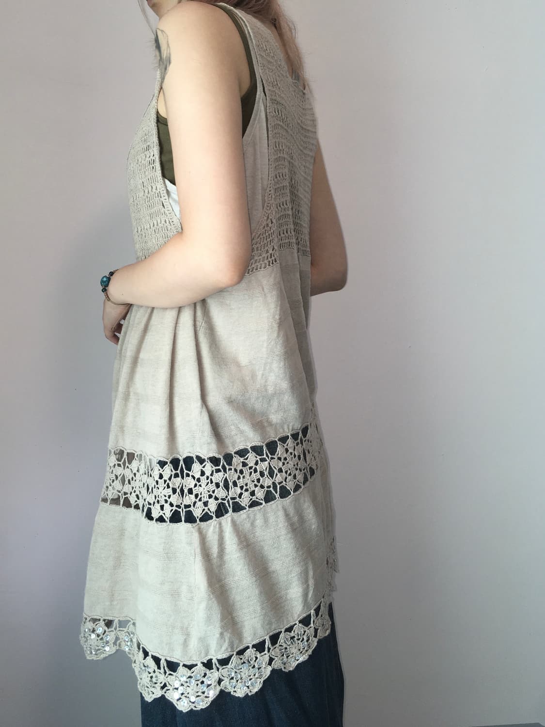 Set) jpn vintage mori sleeveless + croch 상품이미지4