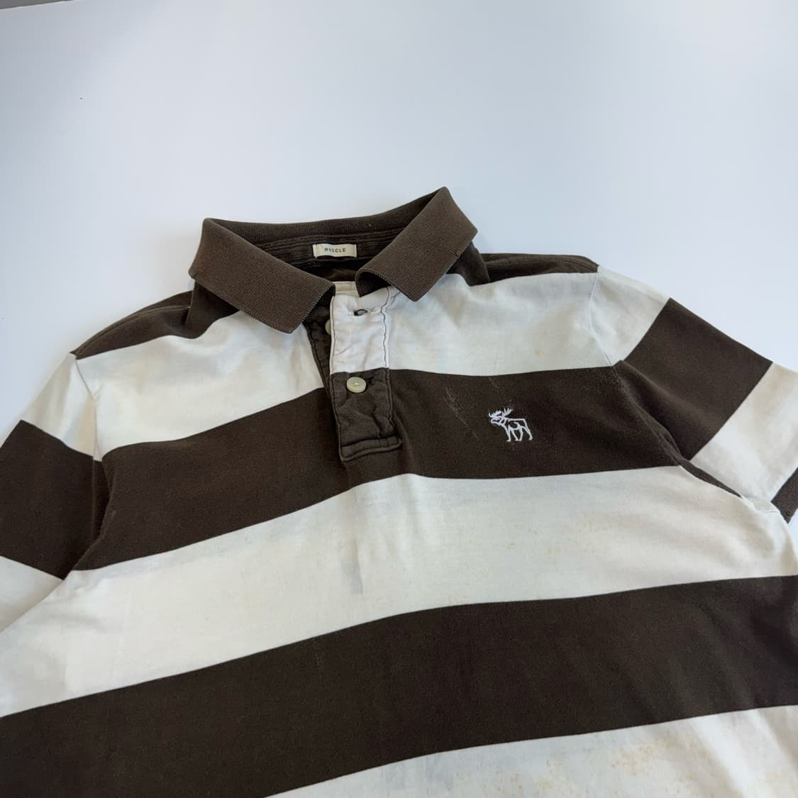 Abercrombie 아베크롬비 브라운 단가라 카라 반팔티   상품이미지4
