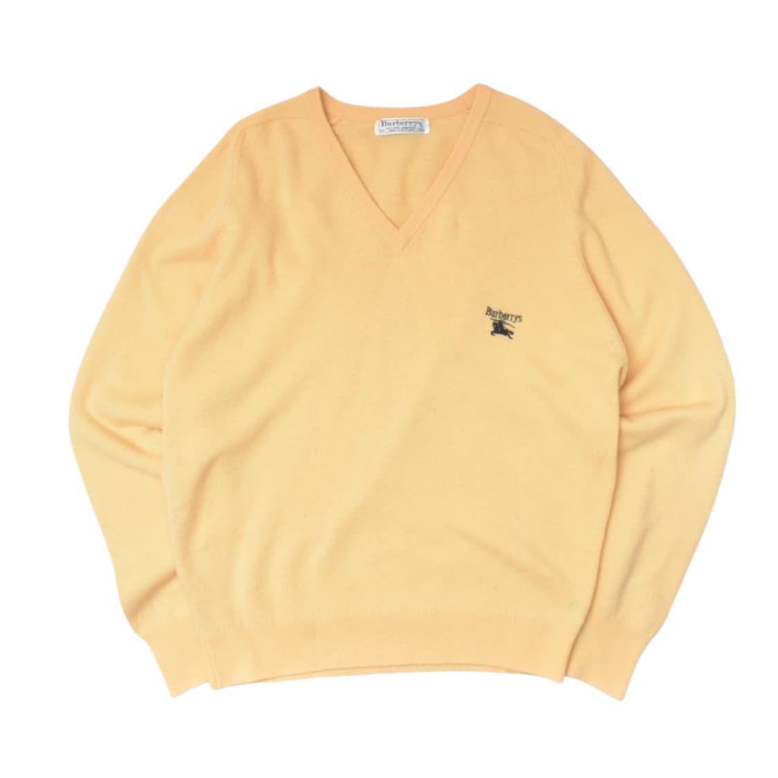90S 버버리 램스 울100 브이넥 니트 스웨터 44 N0717 상품이미지2
