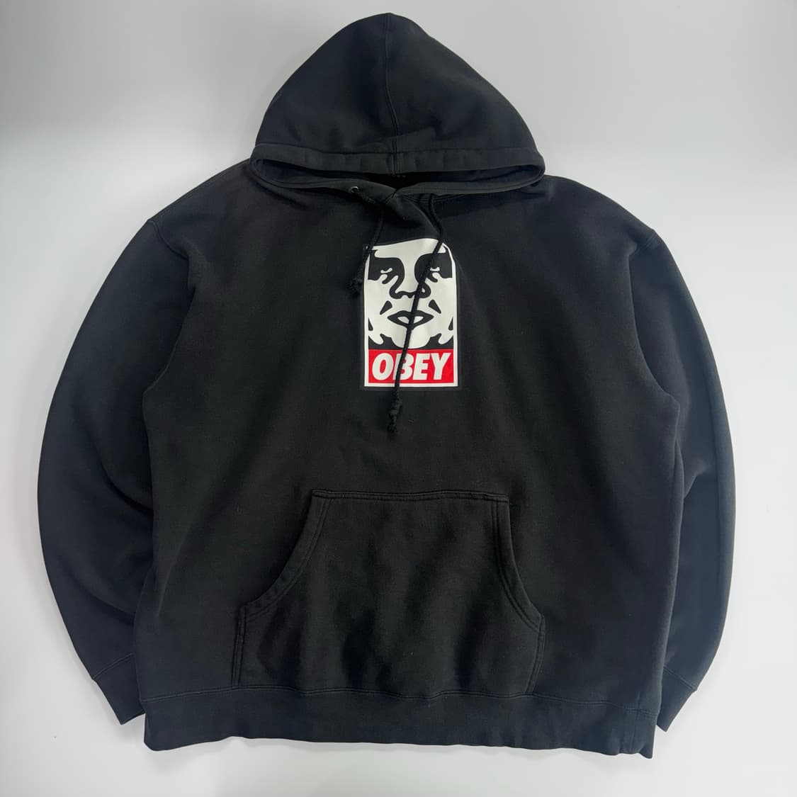 Obey 오베이 빅 로고 블랙 후드티  상품이미지3