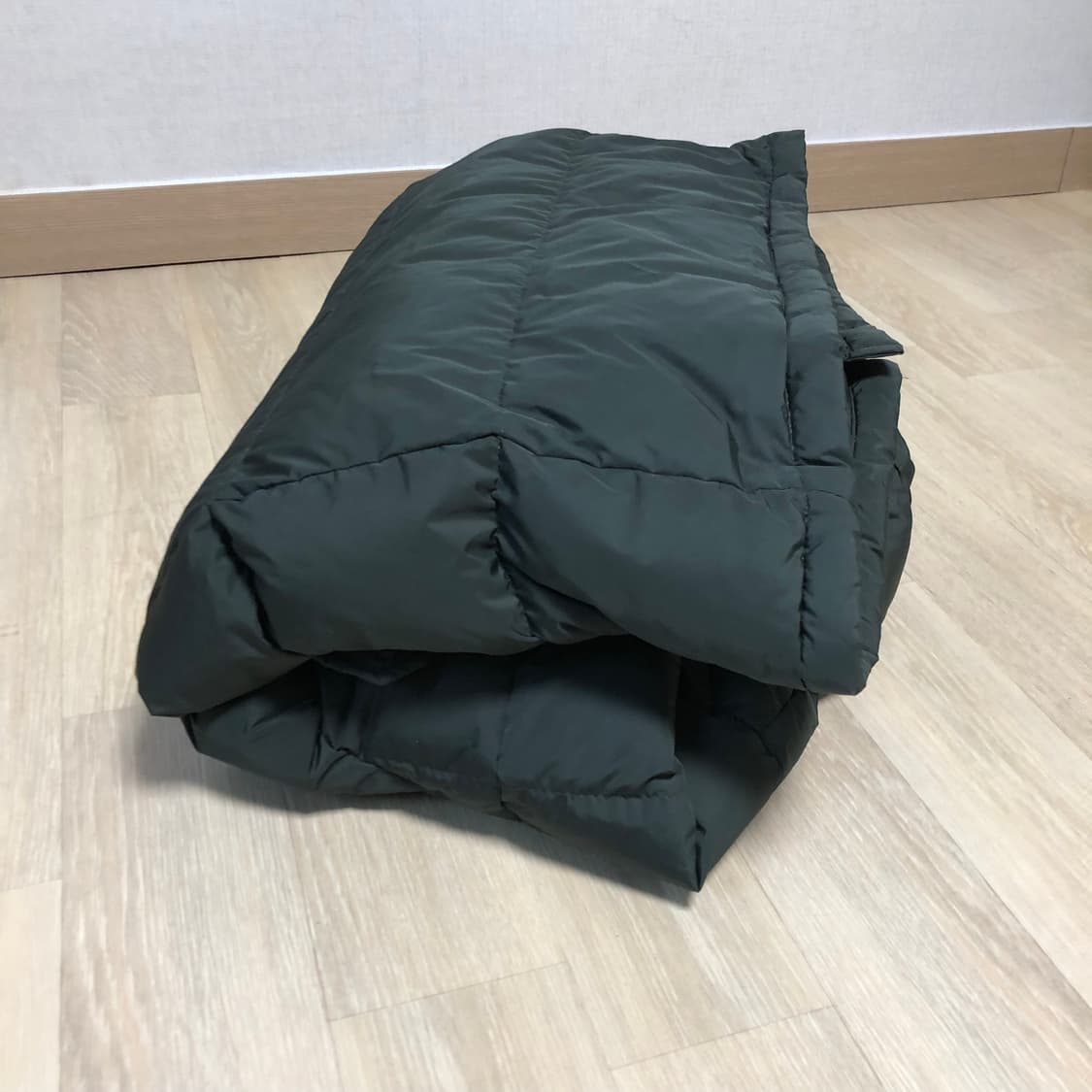 (100) 에디션 덕다운 캐주얼 퀼팅 사파리 패딩 점퍼 그린 상품이미지10