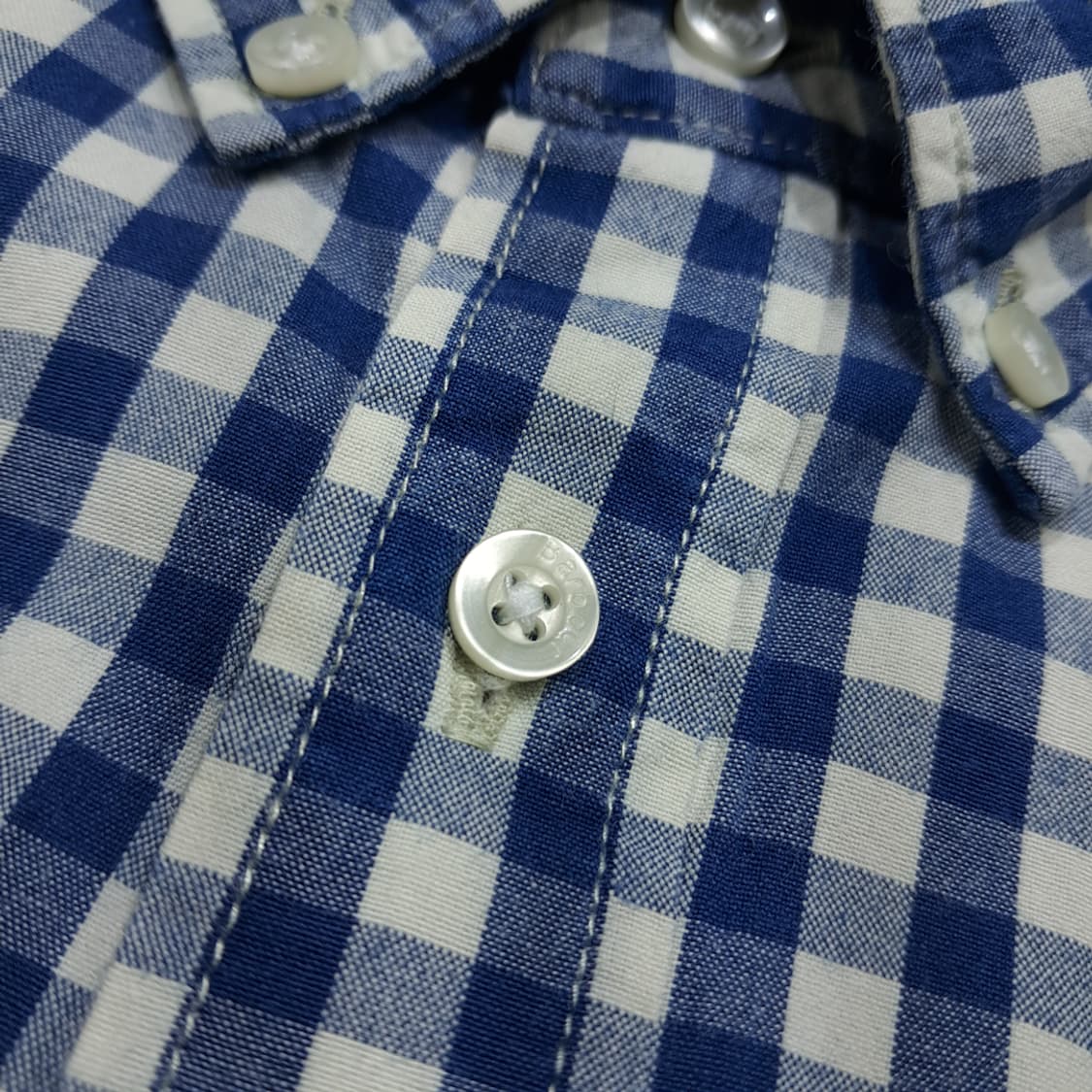 CL495 L 바버 코튼 버튼다운 네이비 깅엄체크 셔츠 남방 상품이미지7