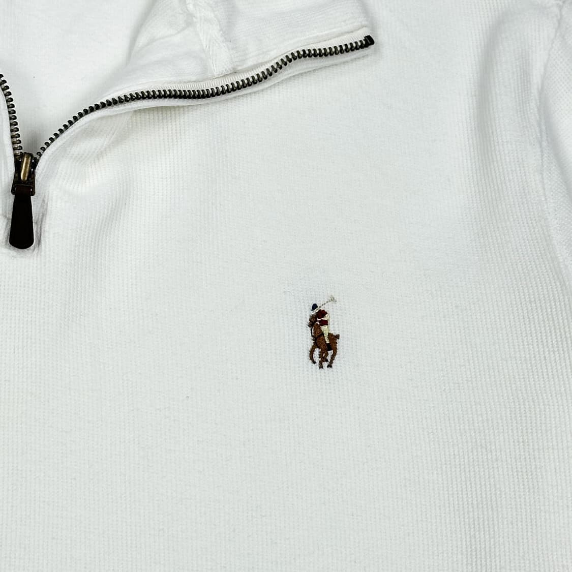 폴로 랄프로렌 포니 화이트 반집업 니트 (실측 L) 상품이미지3