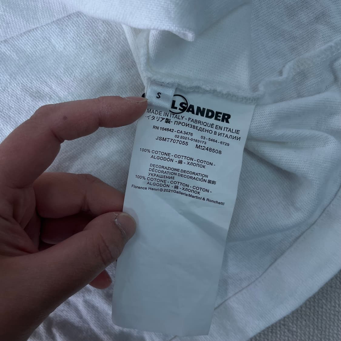 105 질샌더 빅로고 반팔 티셔츠 상품이미지4