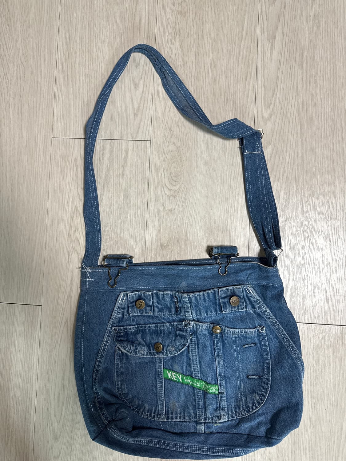 빈티지 데님 숄더백 상품이미지1