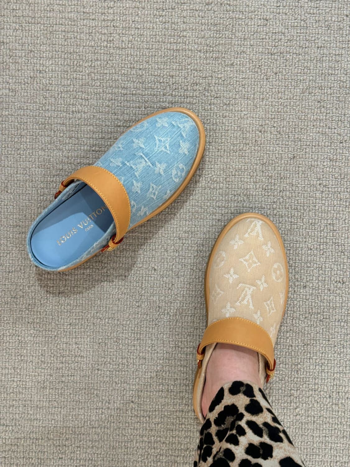 정품 새상품) 루이비통 데님 클로그 뮬 상품이미지3