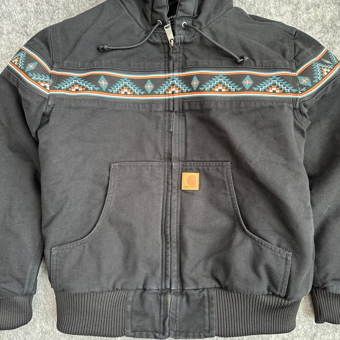 S 칼하트 블랙 몬타나 루즈핏 아즈텍 덕 액티브 자켓  상품이미지3