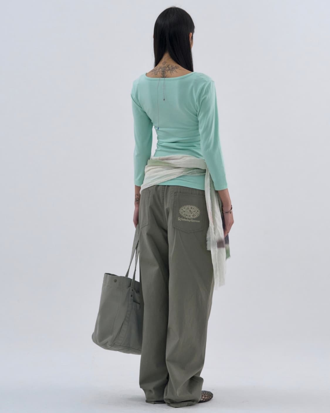 웰빙익스프레스 / V neck 3/4 sleeve Mint🍵 상품이미지4
