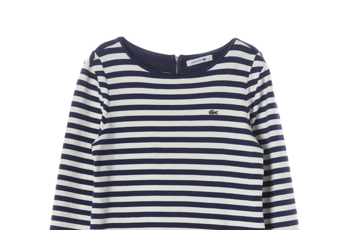 라코스테 스트라이프 보트넥 긴팔 원피스 38 상품이미지3