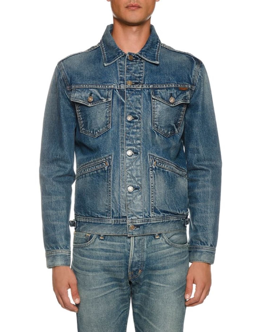 L / 톰포드 워시드 데님 트러커 청자켓 상품이미지7