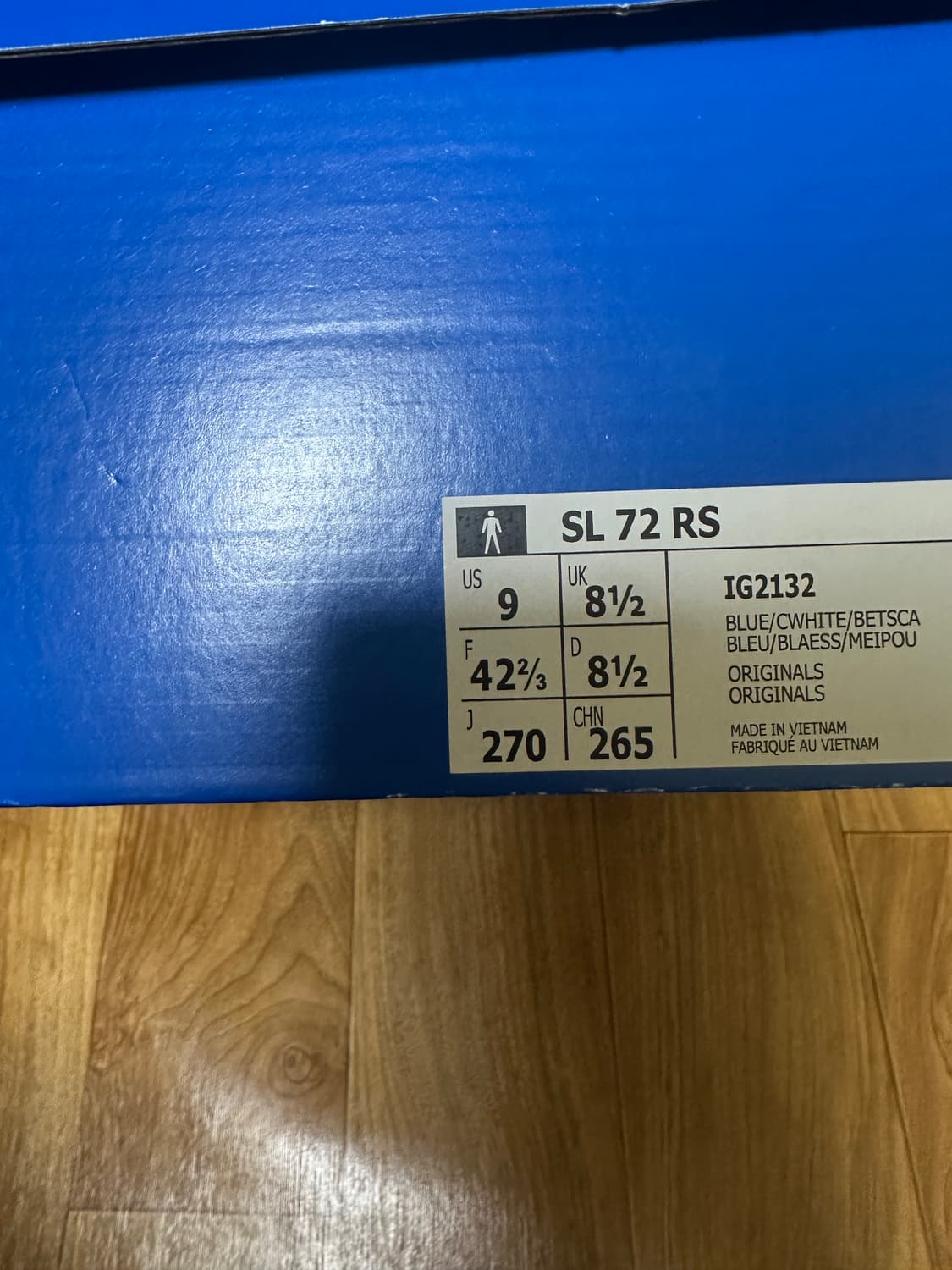 새상품) 아디다스SL 72 RS 블루 270사이즈 팝니다. 상품이미지5