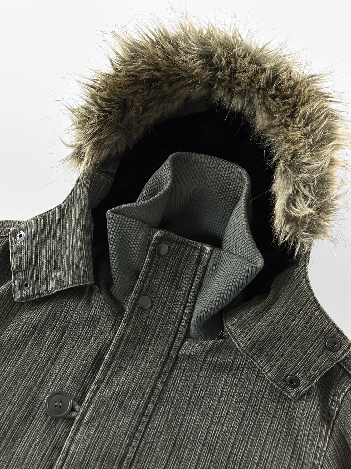 빈티지 도그하우스 N2B 스타일 밀리터리 퍼 후드 자켓 상품이미지3