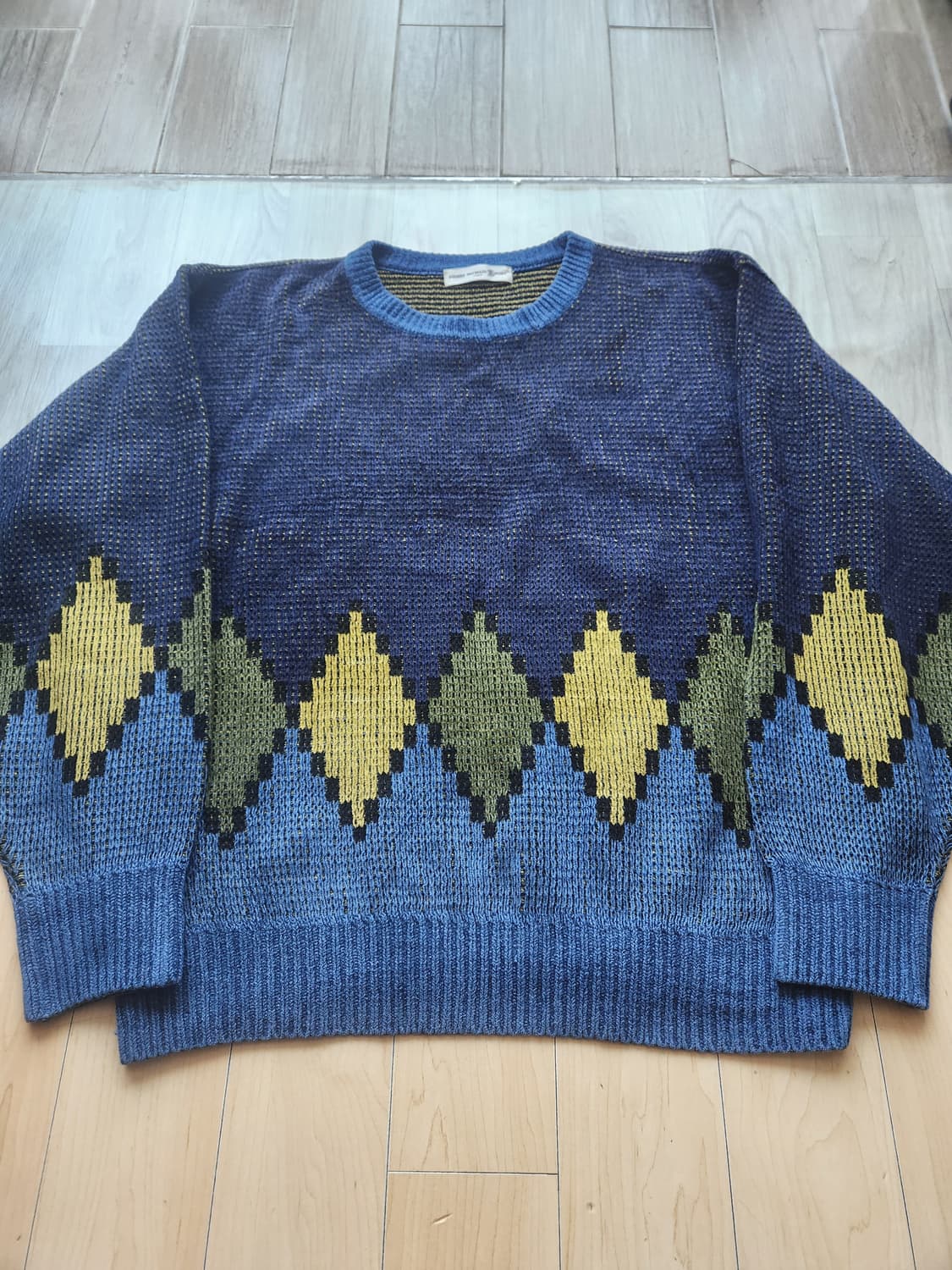 일본빈티지 피에르 발망 스포츠 다이아몬드 패턴 니트 L 상품이미지1