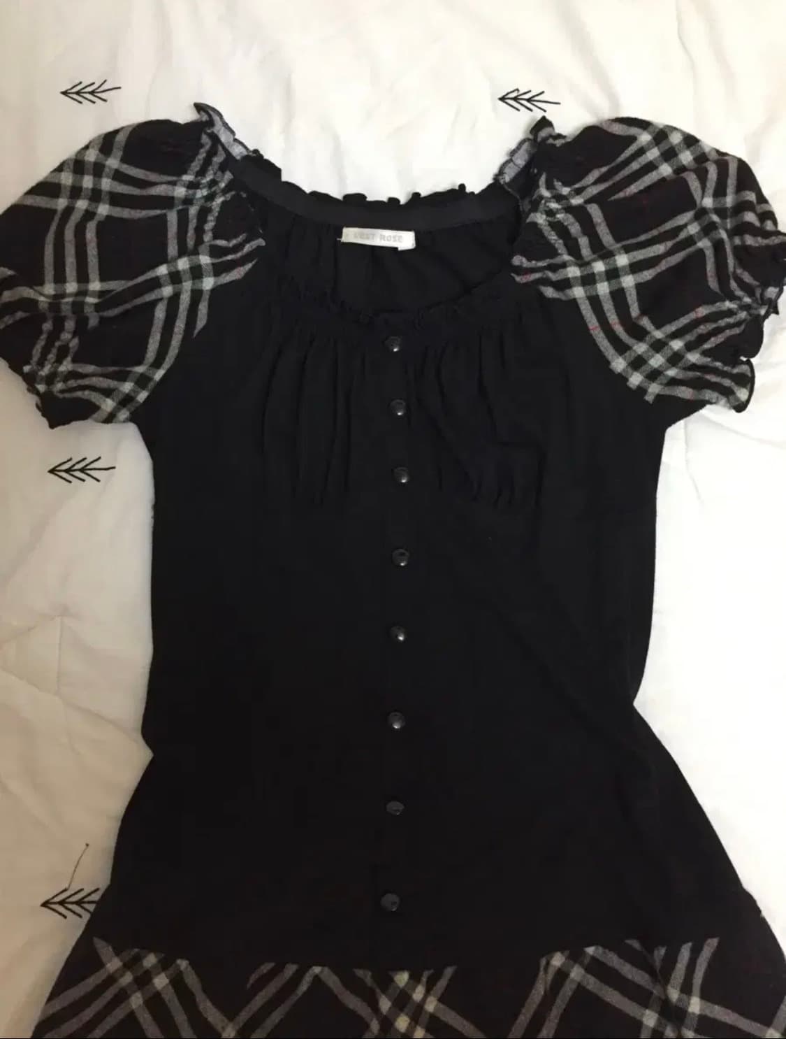 모리걸 하구미 체크 원피스 상품이미지1