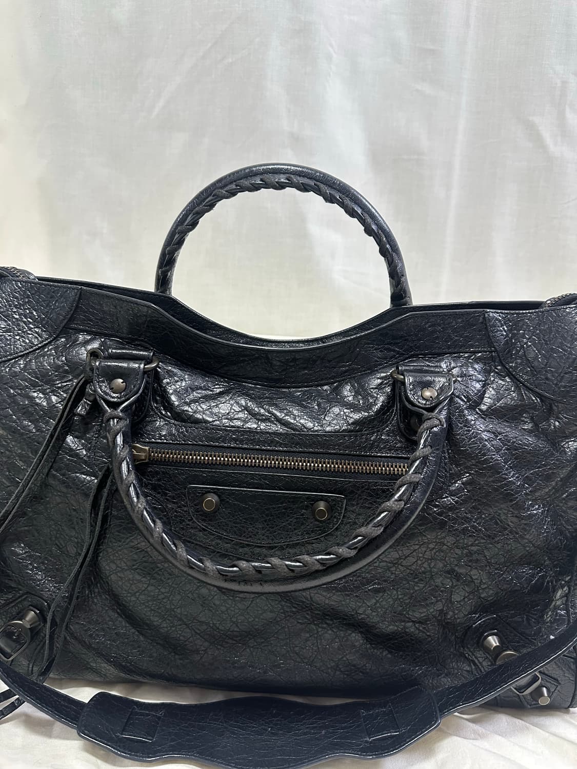 [A+ 정품] 발렌시아가 시티 모터백 미디움 블랙 상품이미지3