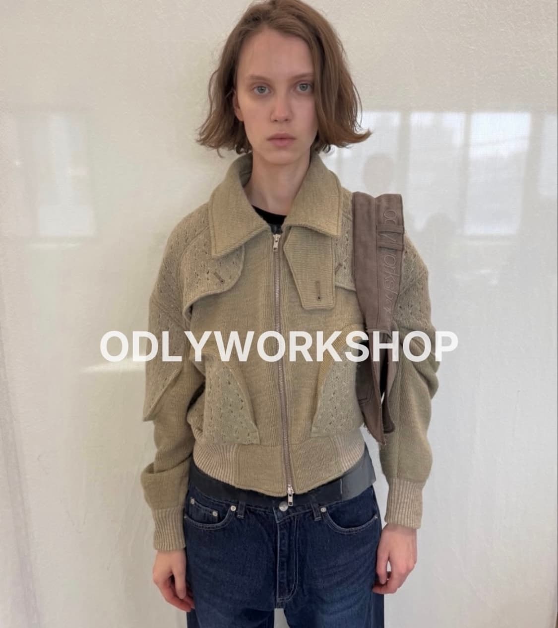 오들리워크샵 니트 쿼드 자켓 상품이미지1