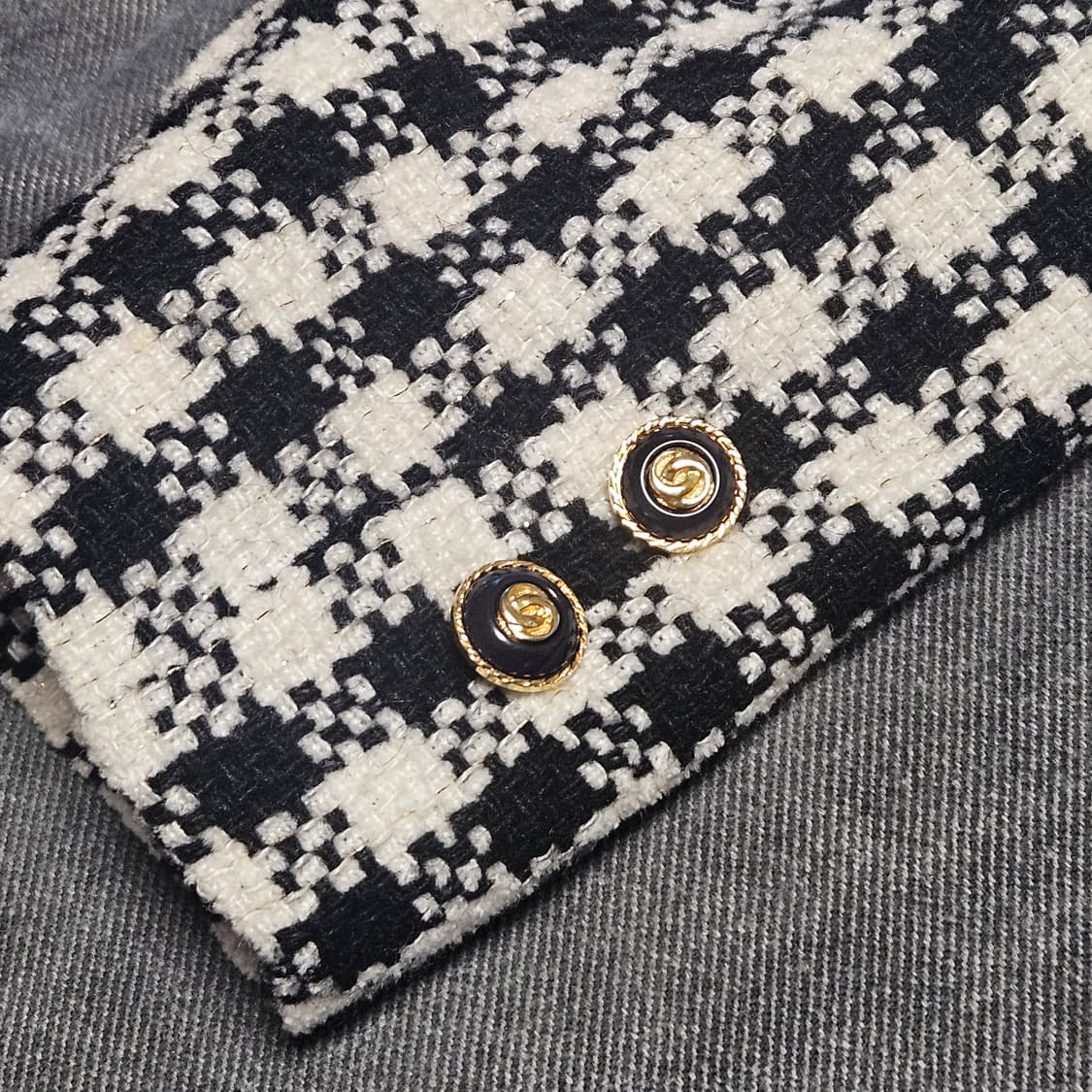 빈티지 체크 자켓 상품이미지4