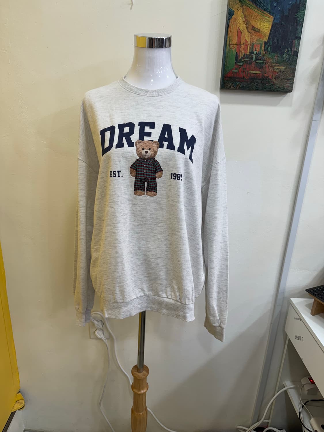 vtg 테디베어 프린트 맨투맨 상품이미지1