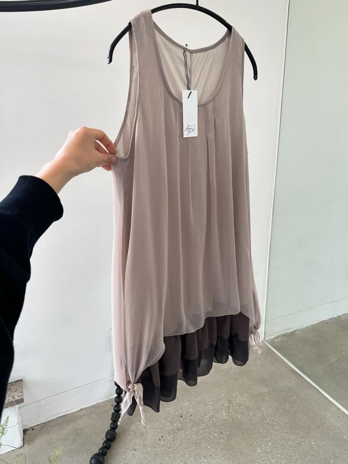 레이어드 슬리브리스 원피스  상품이미지1