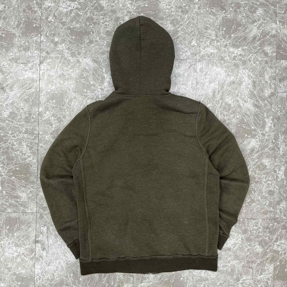 아베크롬비 y2k 울프죠 카키 양털 대장급 후드집업 희귀져지(M) 상품이미지3