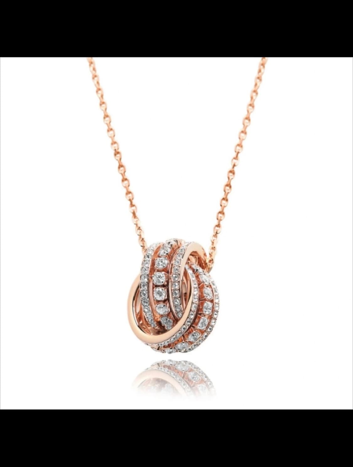 스와로브스키 로즈골드 목걸이 새상품급 상품이미지1