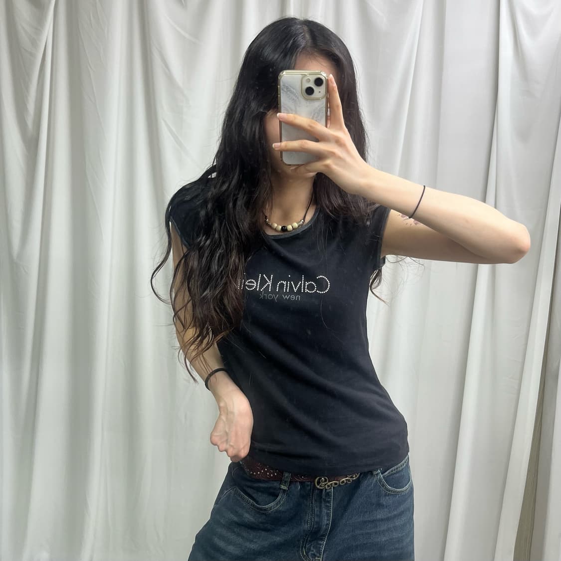 Calvin Klein cubic charcoal T-shirts 상품이미지1