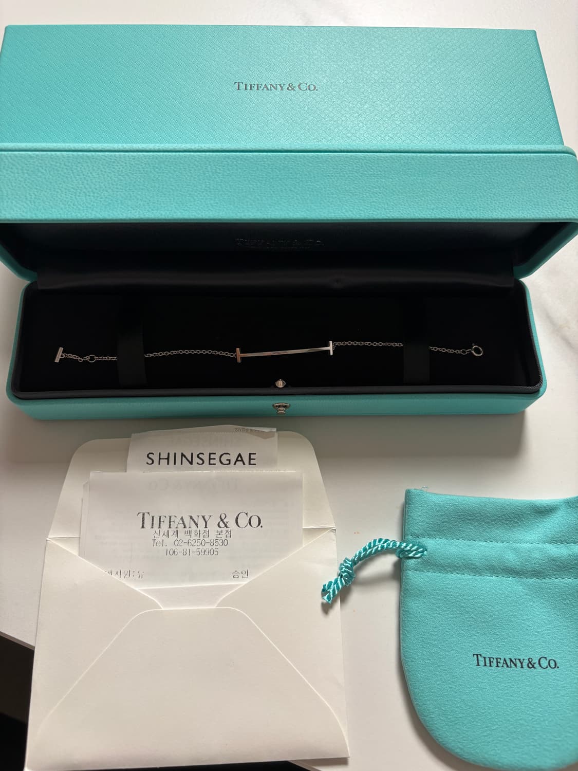 티파니 스마일 팔찌 화이트골드 S 상품이미지1