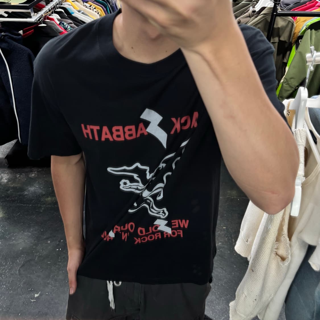 (95)블랙 사바스 반팔 티셔츠 상품이미지6