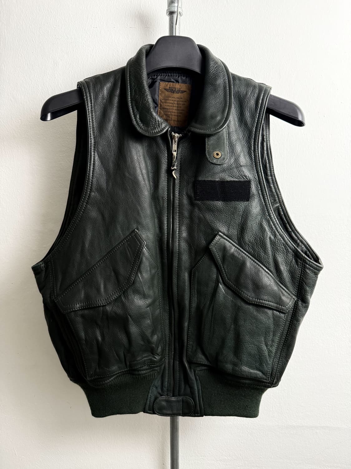 Vintage WORK LEAF Genuine Leather Vest 상품이미지3