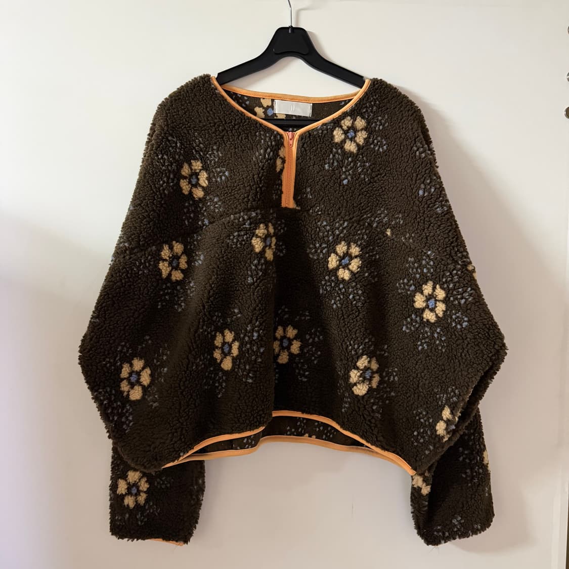 새상품 여자 플리스 플라워 반집업 상품이미지1