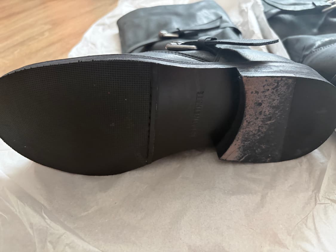 250) 네거티브쓰리 슬라우치 롱부츠 워시드블랙 상품이미지4