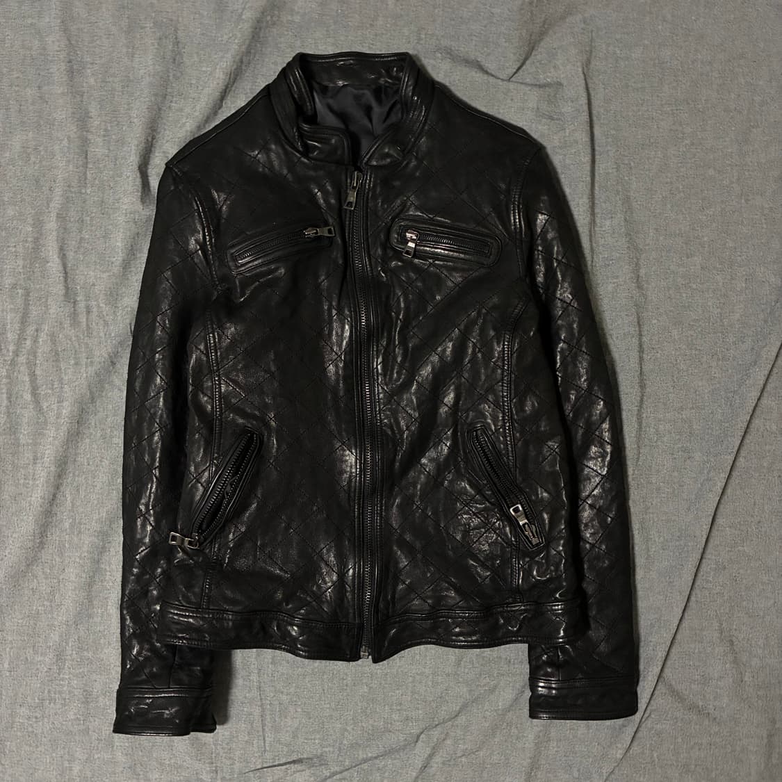 이태리 양가죽 퀄팅 라이더 자켓 상품이미지7