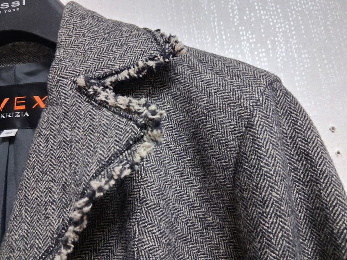 크리지아 여성 양모모직쟈켓 헤링본그레이체크 66 상품이미지5