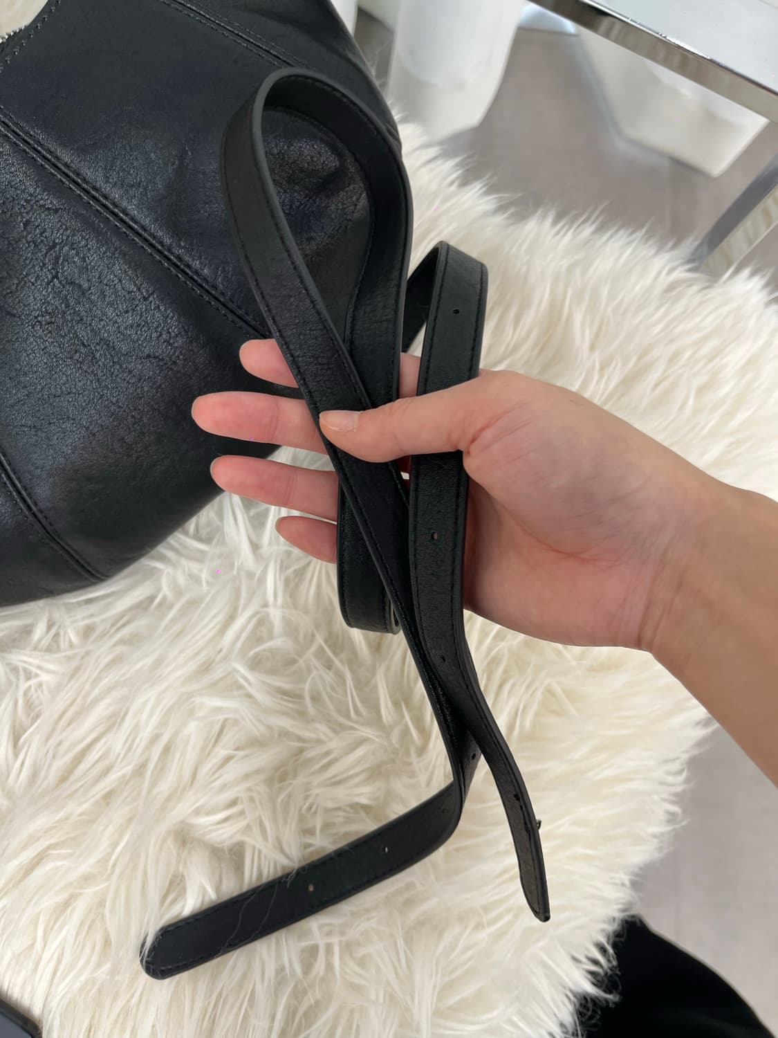 Classic Leather Black Shoulder Bag 상품이미지9