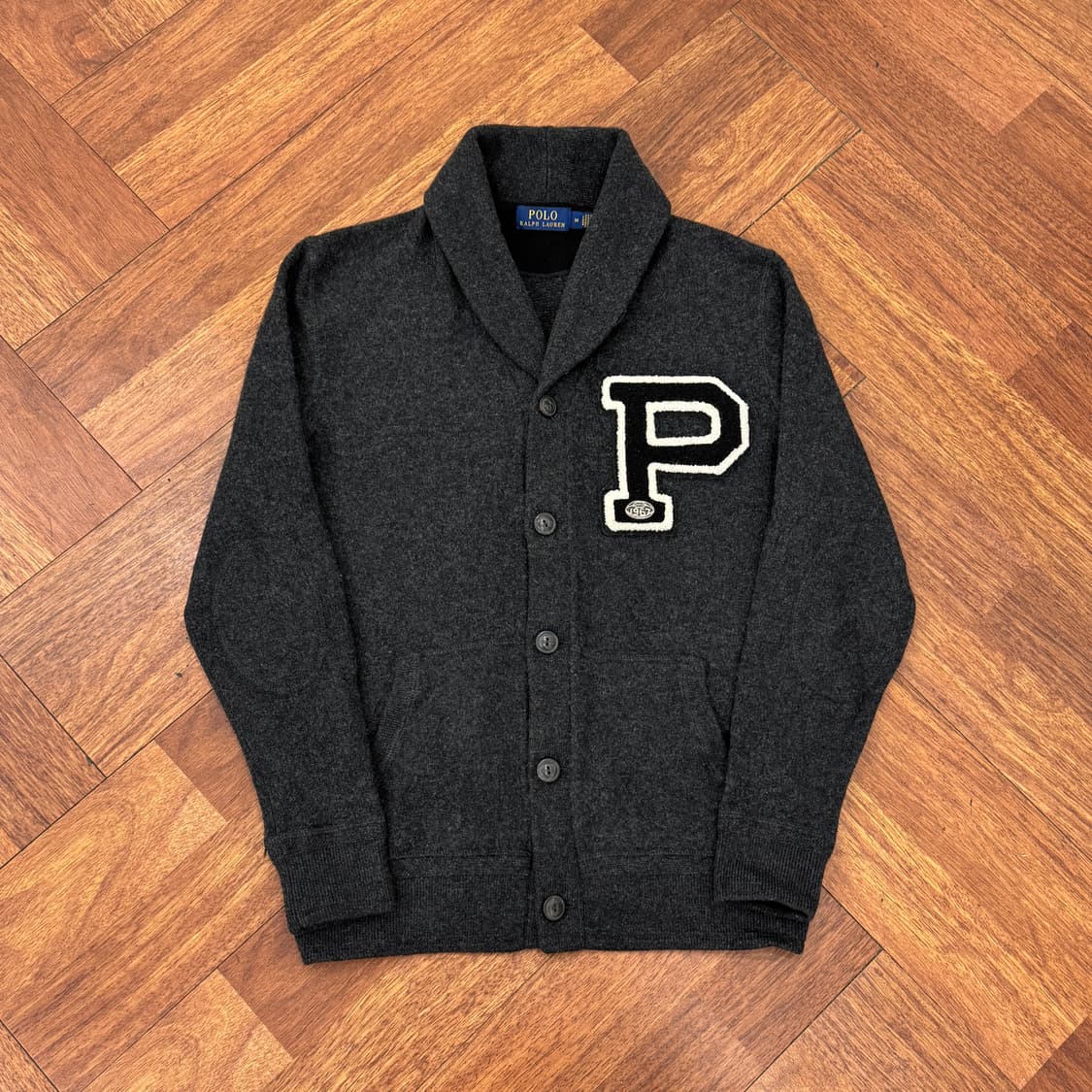 M 폴로 랄프로렌 P로고 숄카라 메리노 니트 가디건 상품이미지1
