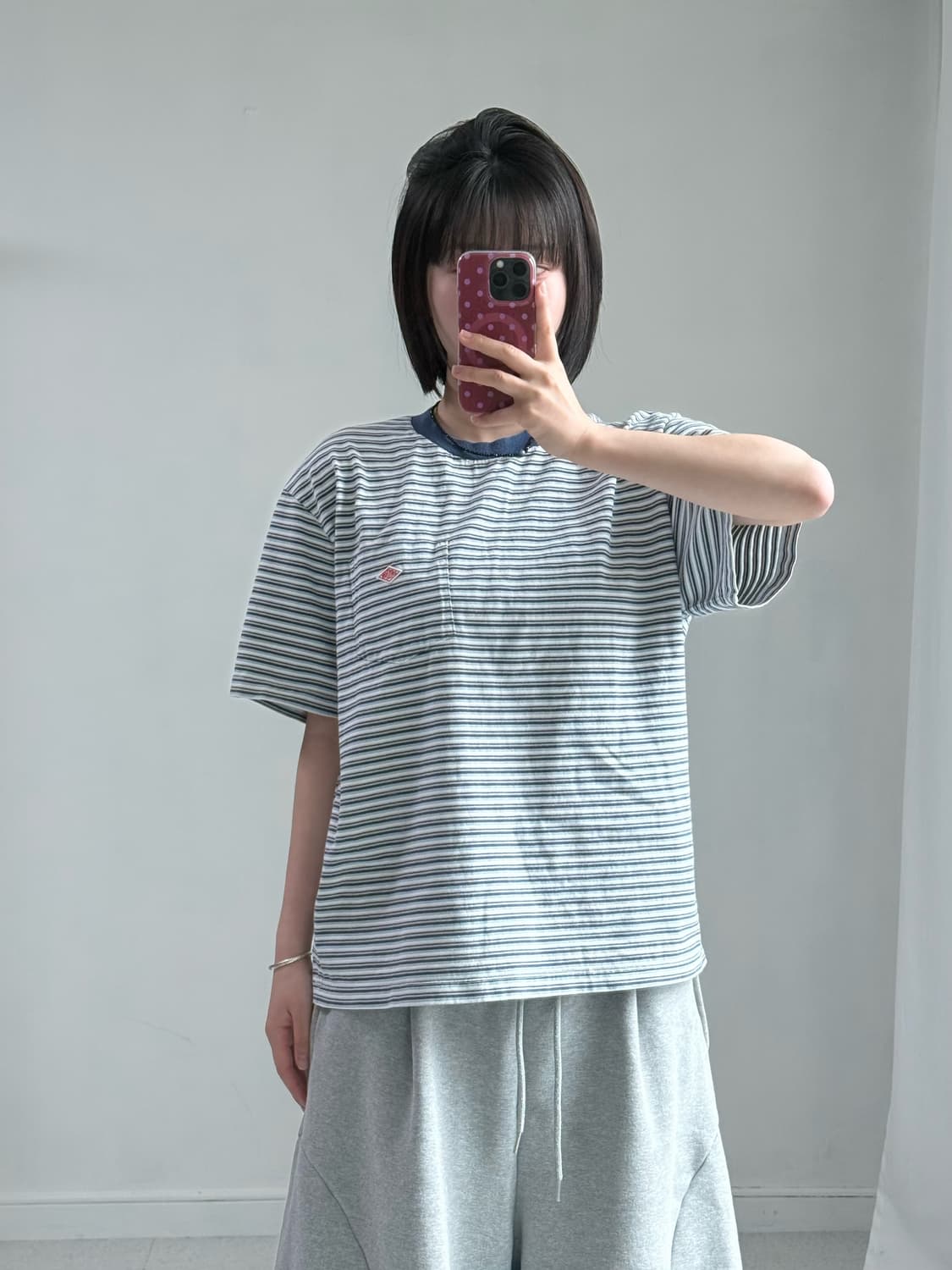 단톤 스트라이프 반팔티 상품이미지1