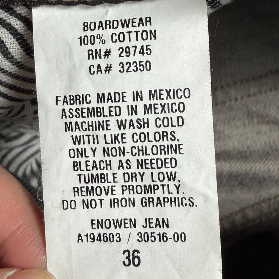 볼컴 스트레이트핏 워싱 데님팬츠 블랙 36 상품이미지6