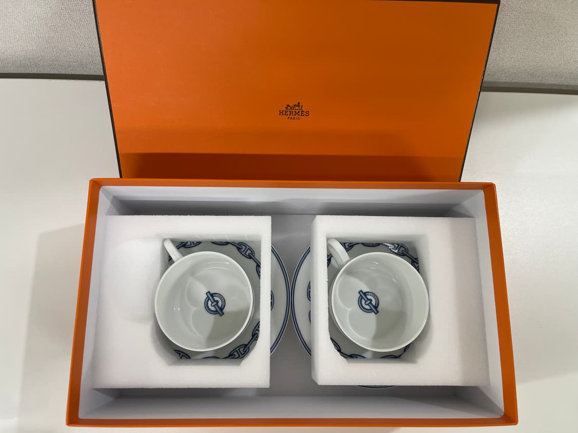 에르메스 블루 샹달 티잔 컵 엔 소서 2P 세트 상품이미지8