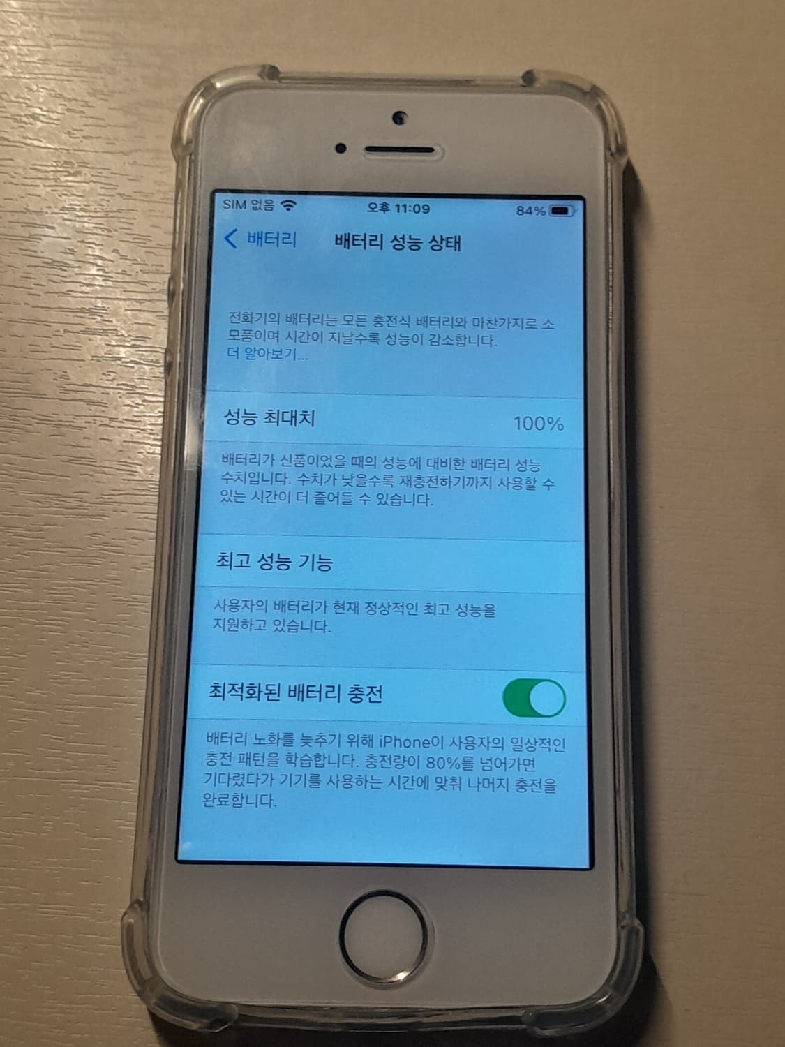 배터리성능100% 정품 아이폰 se1 실버 상품이미지3