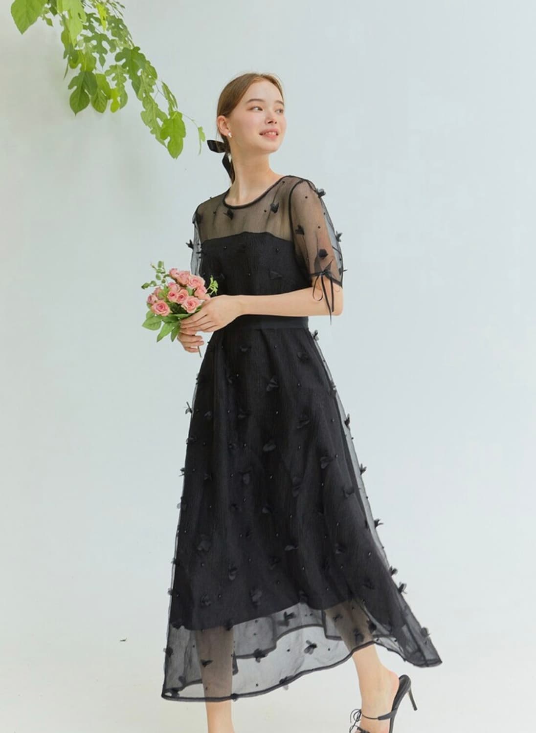 새상품 / 이바나 헬싱키 시스루 블랙 원피스 / 신민아 드라마 웨딩 상품이미지1