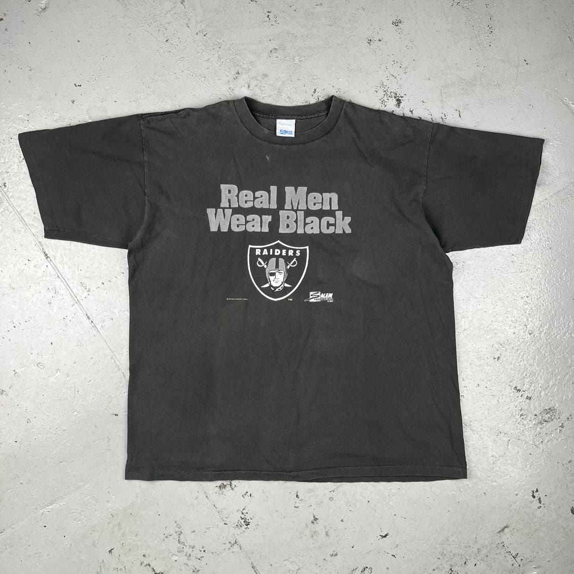 빈티지 살렘 리얼 맨 웨어 블랙 레이더스 반팔 상품이미지2