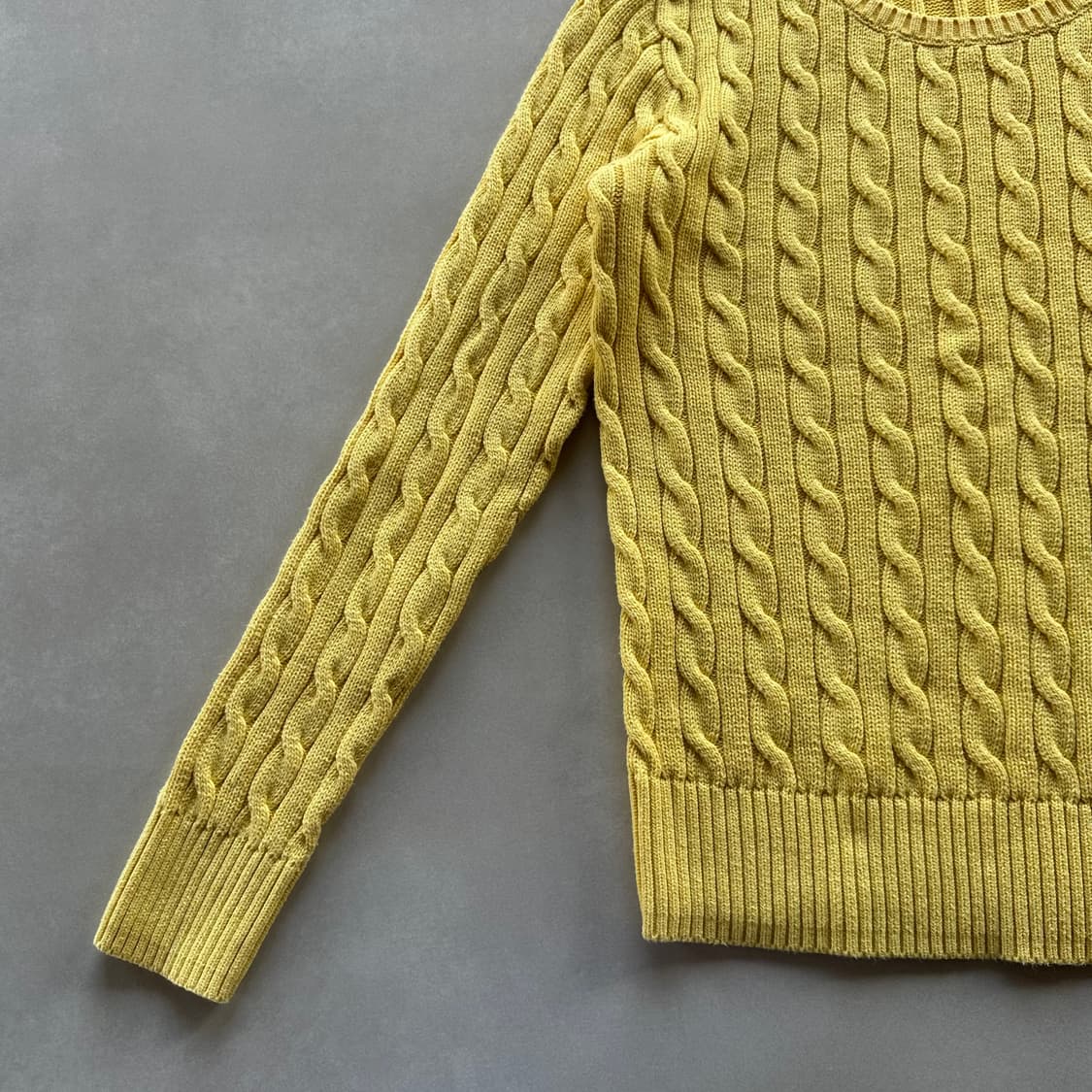 [XS]폴로 랄프로렌 꽈배기 니트 스웨터 옐로우 상품이미지3