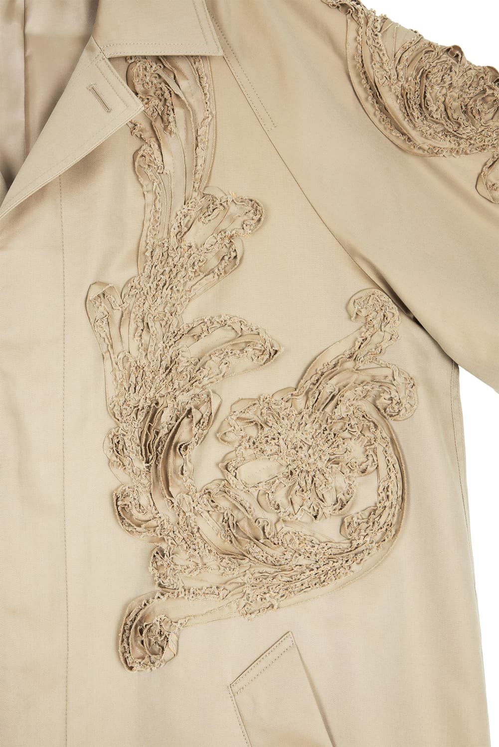 새상품 탁 TAAKK 베이지 프린지 발마칸 코트 2사이즈  상품이미지5