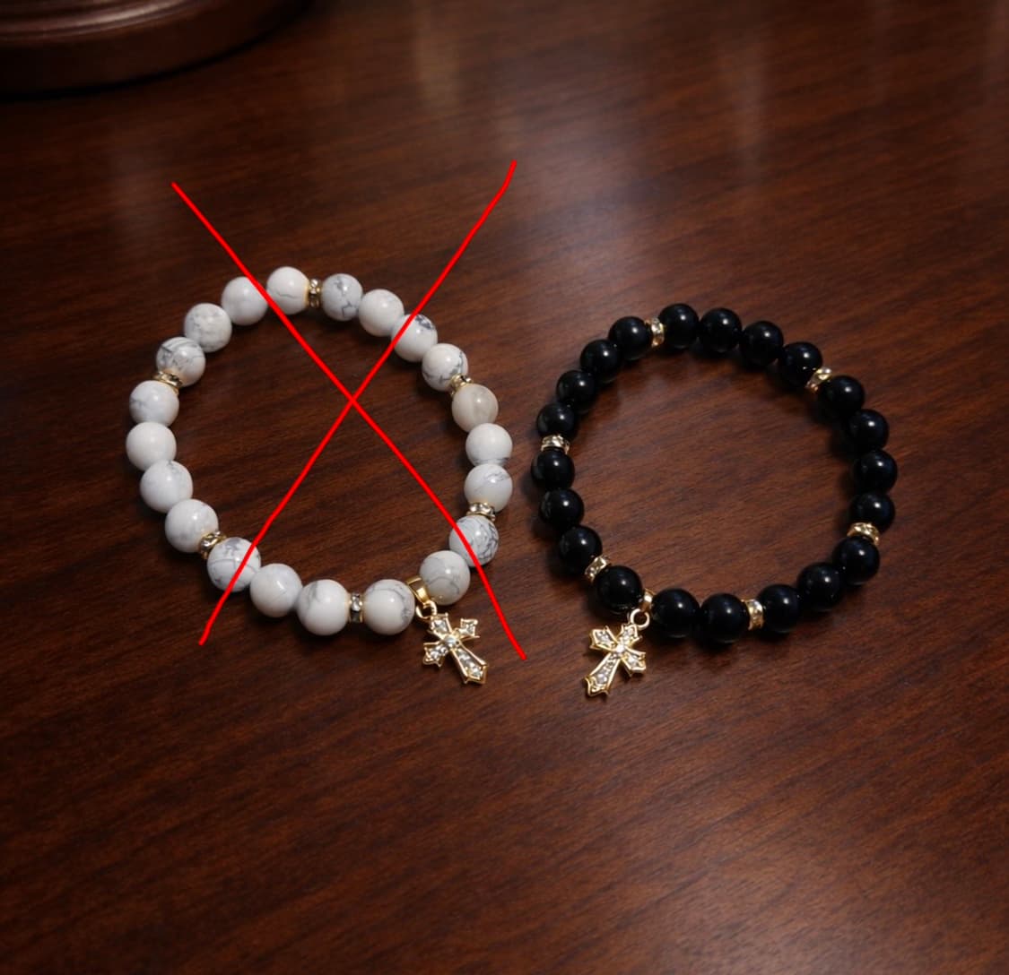 (마지막 할인) 새상품 Cross 천연석 팔찌 2color 상품이미지1
