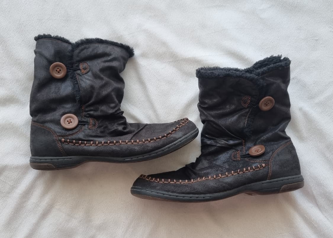 빈티지 모리걸 하구미 단추 부츠 상품이미지1