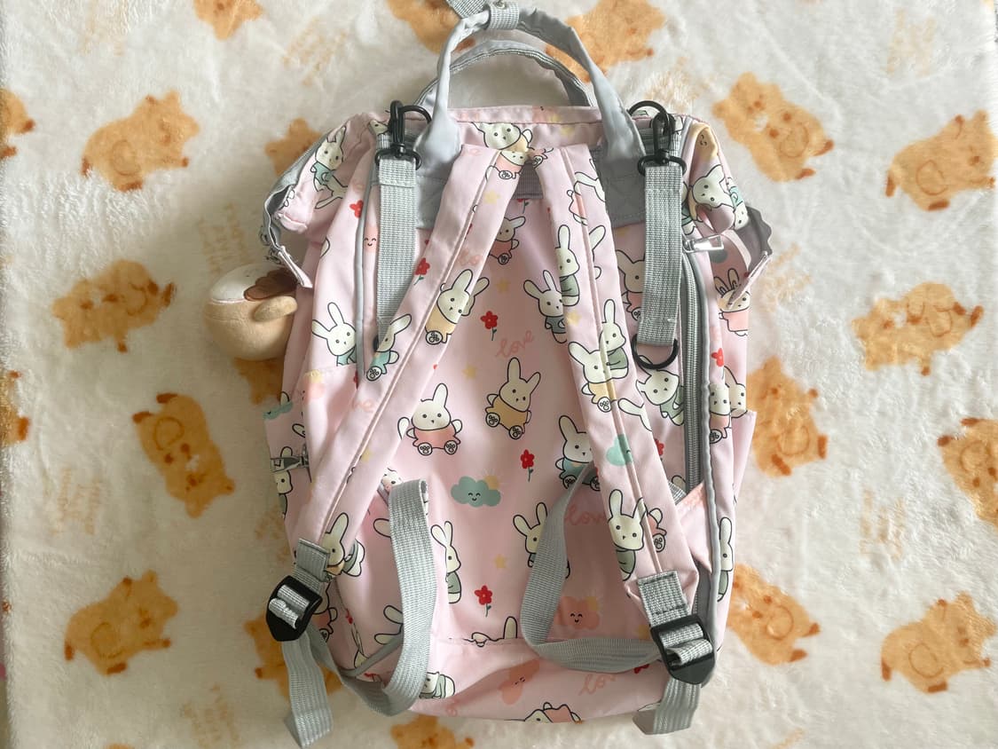 모리걸 빈티지 핑크 토끼 백팩 🐰💗🤍 상품이미지3
