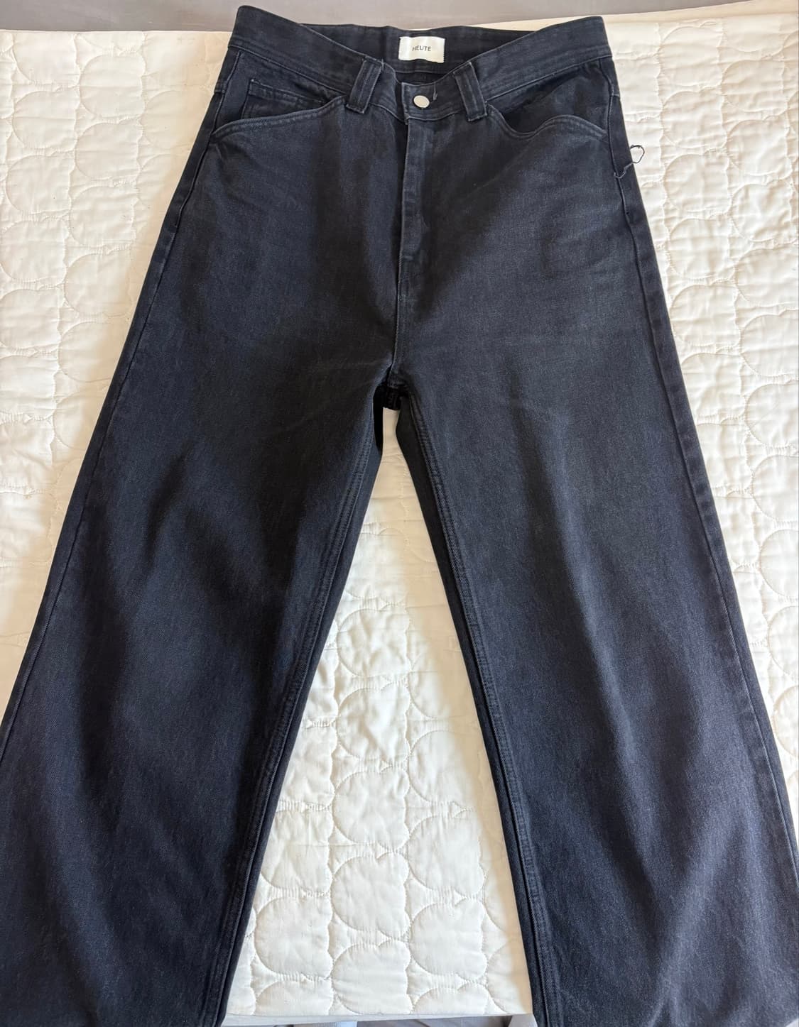 호이테 HEUTE ROCO WIDE DENIM 와이드 데님 블랙 m 상품이미지2