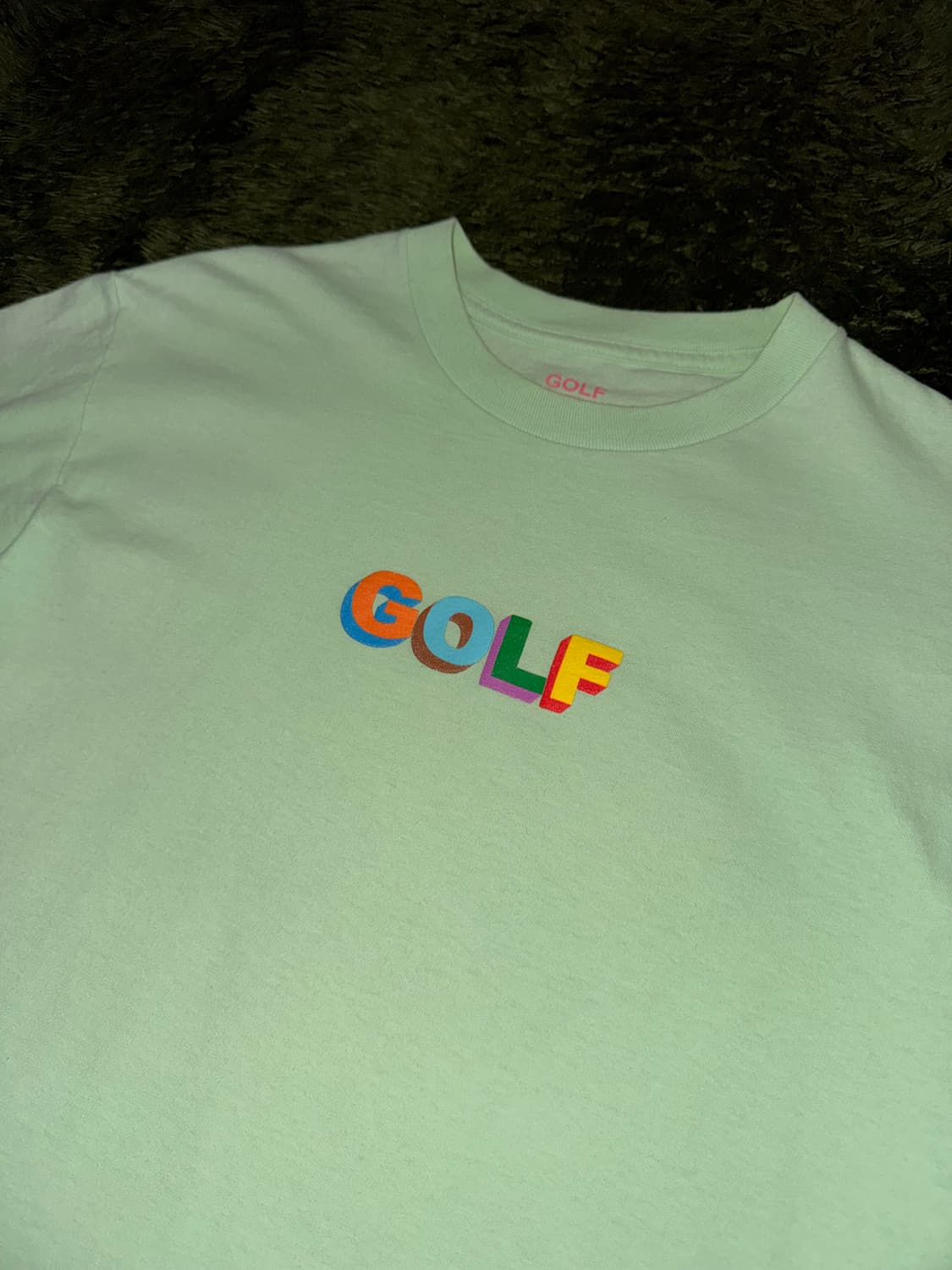 [M] GOLF WANG 골프왕 오리지널 로고 튜블러 티셔츠 민트 그린 상품이미지2